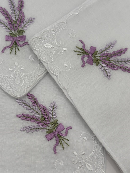 The Specialty House | Ladies Hankies | Embroidered Lavender