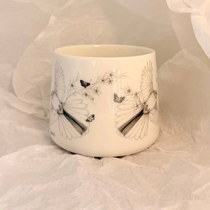 Katy Hayward | Ceramic Mug | Come Fly With Me – Pīwakawaka/ Fantail
