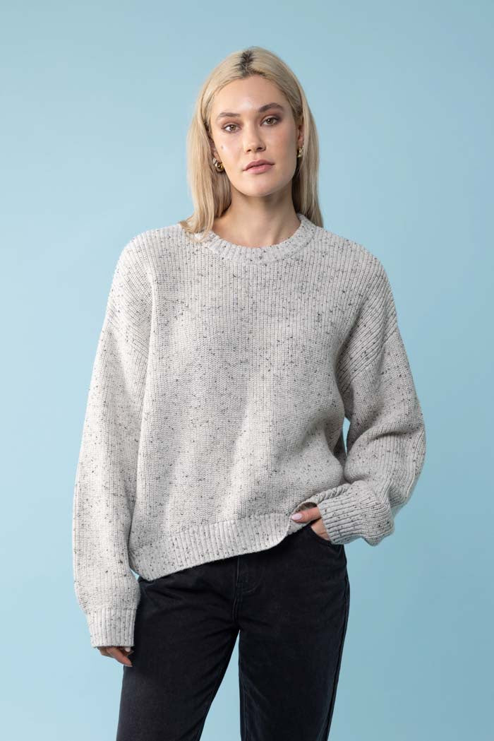 Amaya - Gabrielle Knit Jumper - Grey Fleck