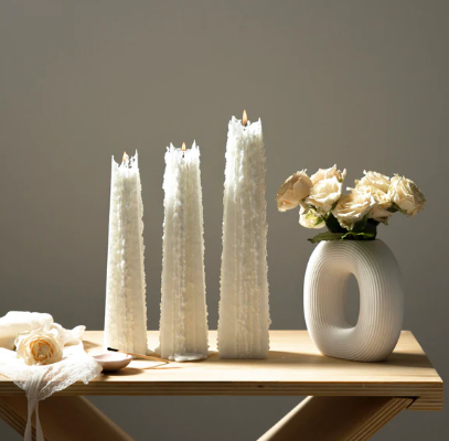 Living Lights | Icicle Candle Large 36.5cm | Pinot Blanc