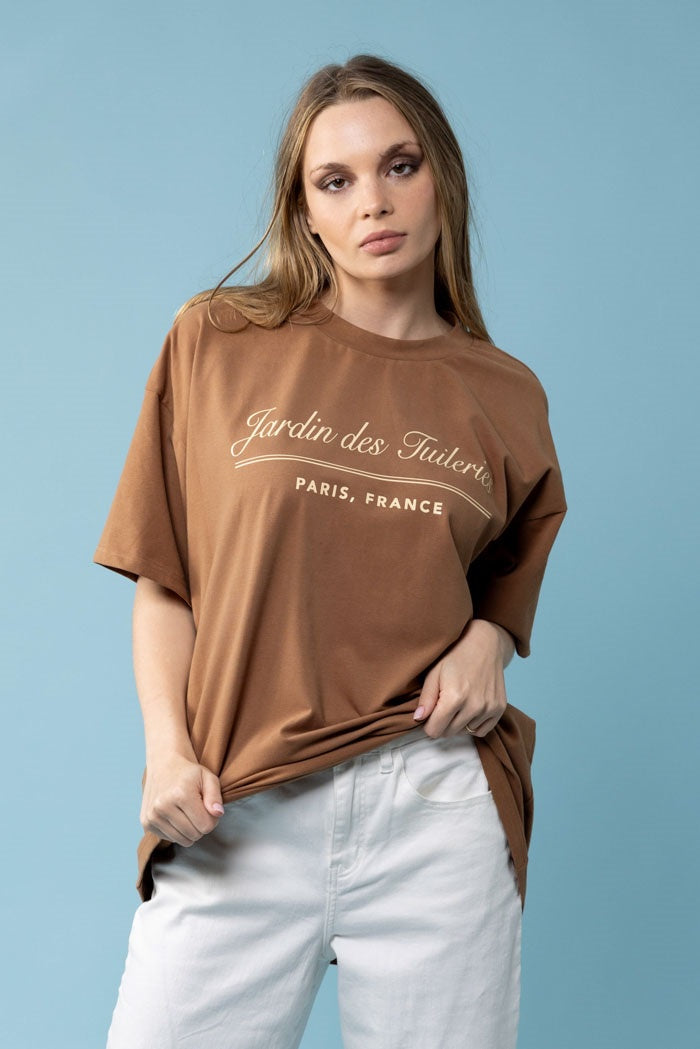 Amaya - Jardin T-Shirt - Tan