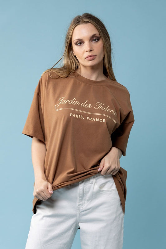 Amaya - Jardin T-Shirt - Tan