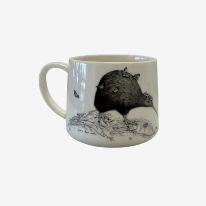 Katy Hayward| Ceramic Mug | Walking with Aroha - Brown Kiwi