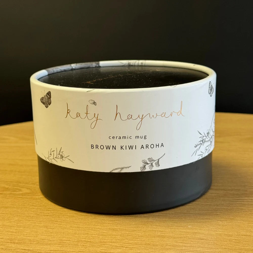Katy Hayward| Ceramic Mug | Walking with Aroha - Brown Kiwi