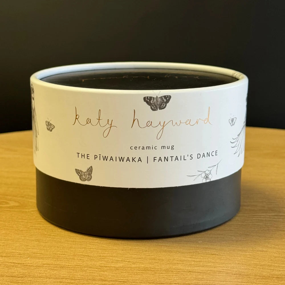 Katy Hayward | Ceramic Mug | Come Fly With Me – Pīwakawaka/ Fantail