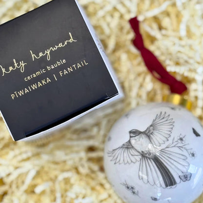 Katy Hayward | Christmas Ornament | Come Fly With Me – Pīwakawaka / Fantail