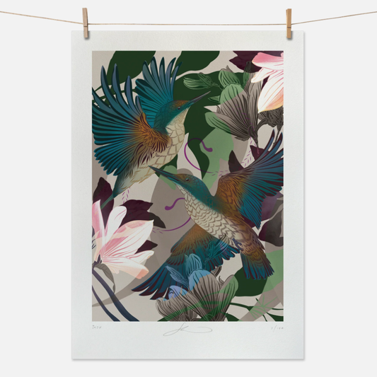 Flox - Evolution Kingfishers Boutique Print A4