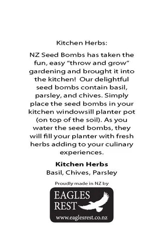 Eagles Rest - NZ Seed Bombs - Kitchen Herbs