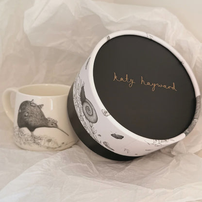 Katy Hayward| Ceramic Mug | Walking with Aroha - Brown Kiwi
