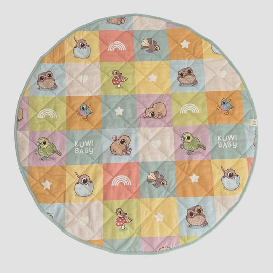 Illustrated Publishing | Kuwi Baby Organic Cotton Quilted Playmat | Multi Coloured
