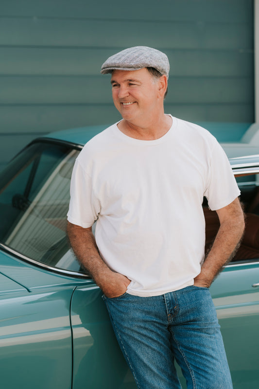 Sundaise | Cotton & Linen Flat Cap | Larry