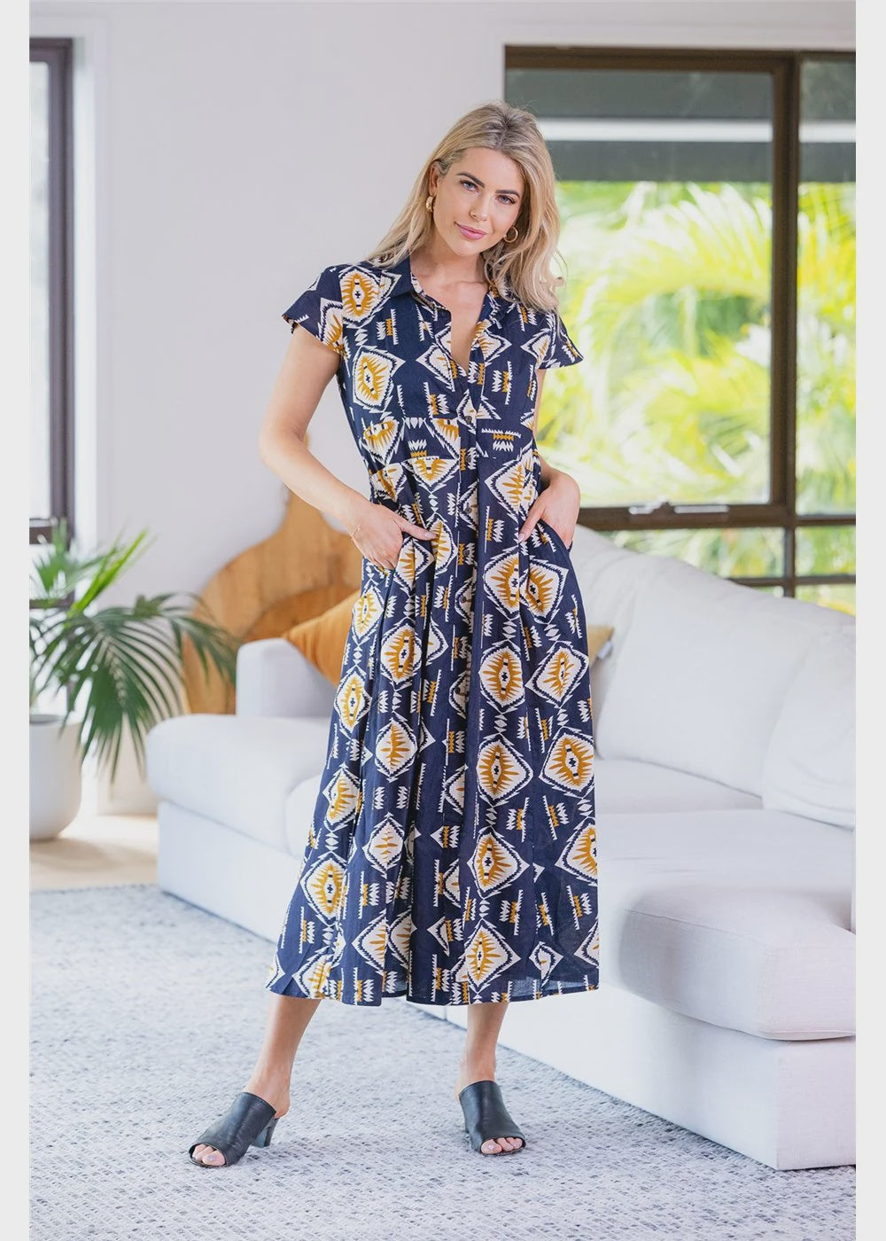 Cienna | Orana Dress | Geometric Pattern