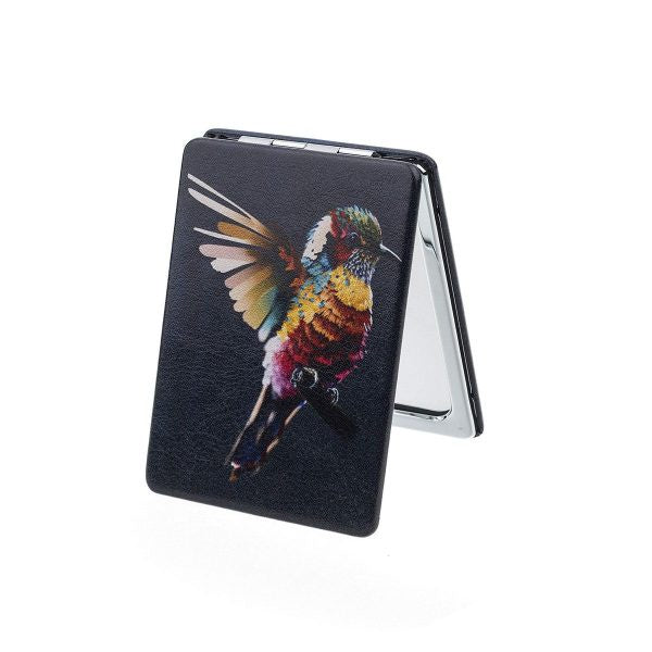 Compact Rectangular Mirror - Hummingbird
