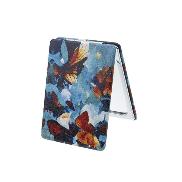 Compact Rectangular Mirror - Abstract Butterflies