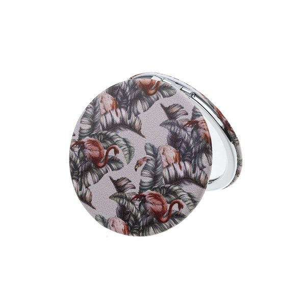 Compact Mirror - Flamingos