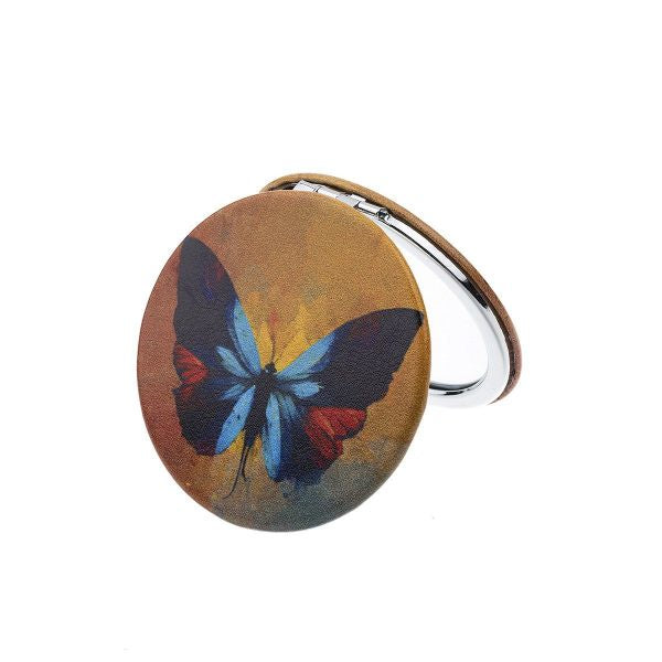 Compact Mirror - Blue Butterfly