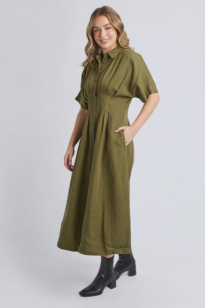 Foxwood | Marbella Dress | Moss Green