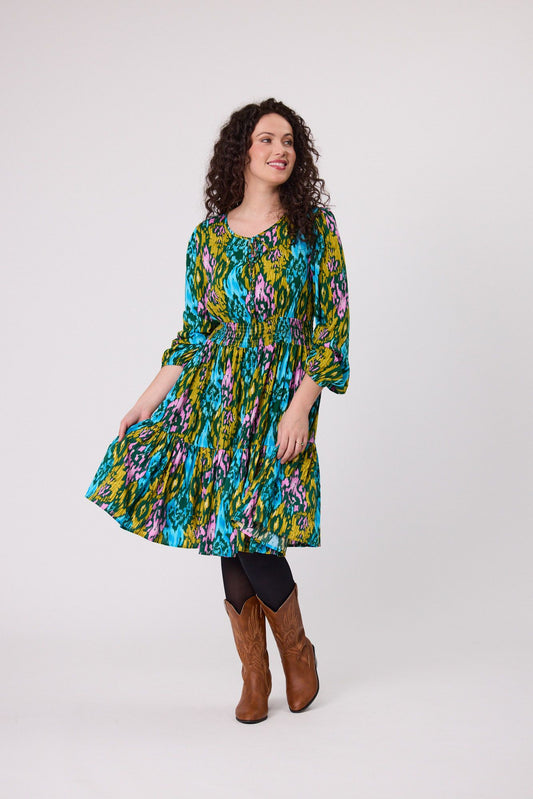 Classified Margo Shirred Waist Dress