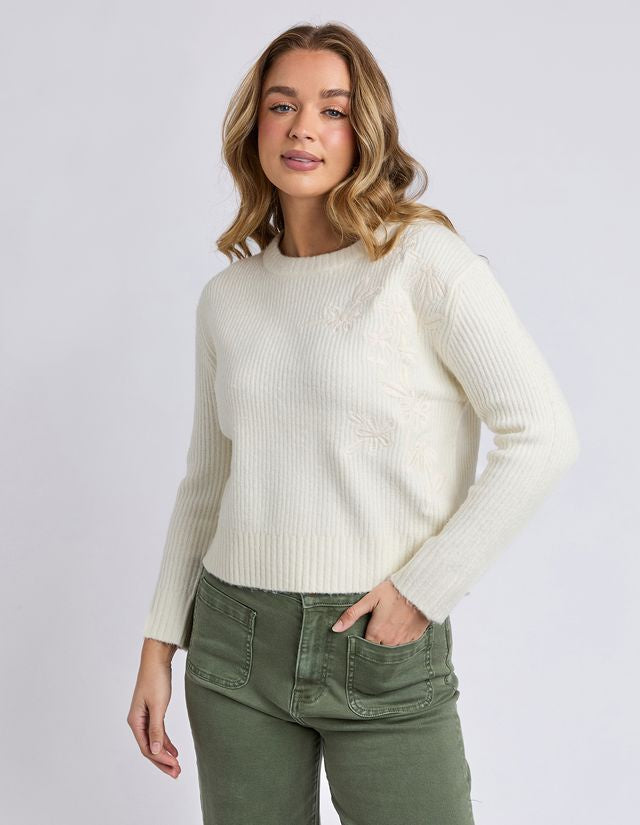 Foxwood | Marla Floral Knit | Vintage White