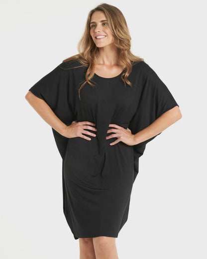 Betty Basics | Maui Dress | Black or Blue Stripe