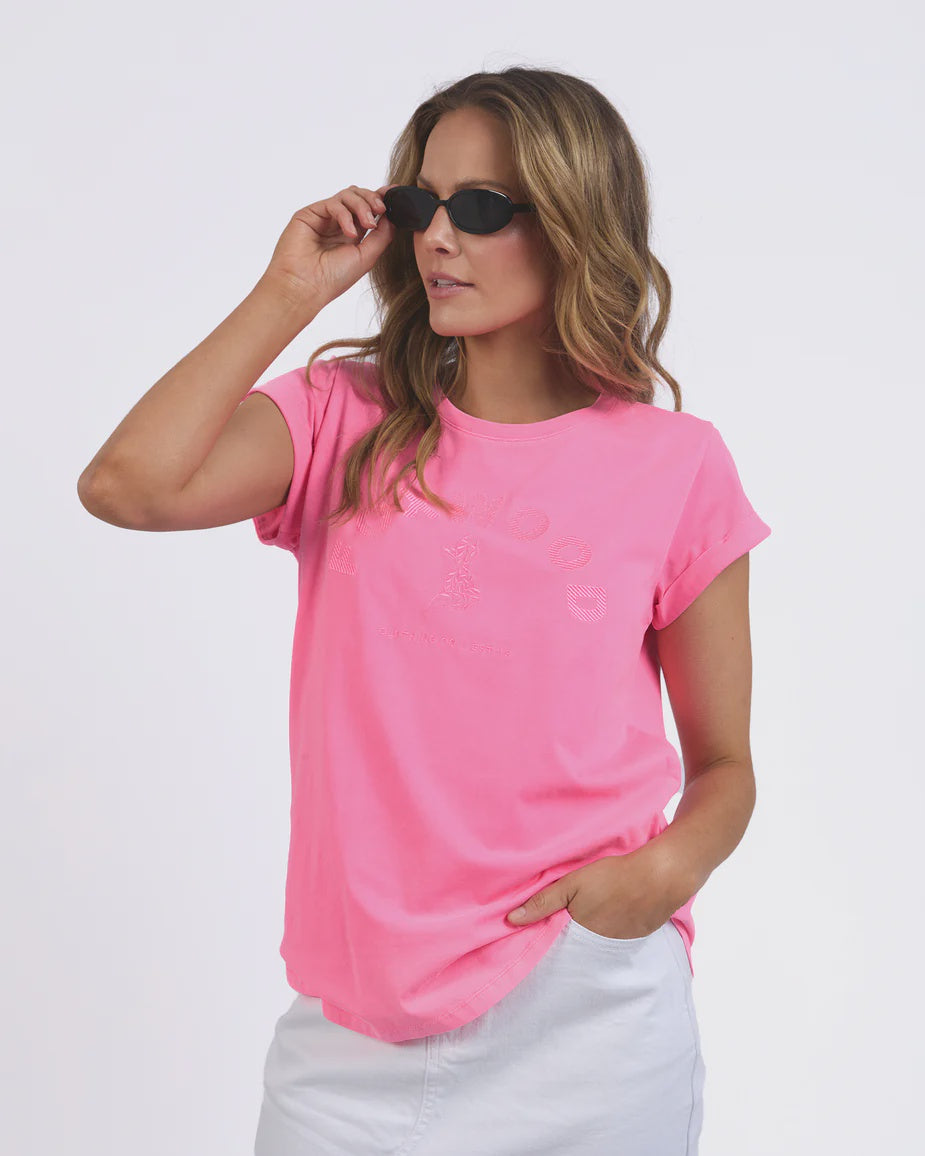 Foxwood Effortless Tee - Neon Pink