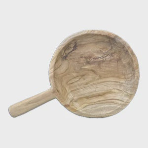 Organic Teak Round Platter with Handle