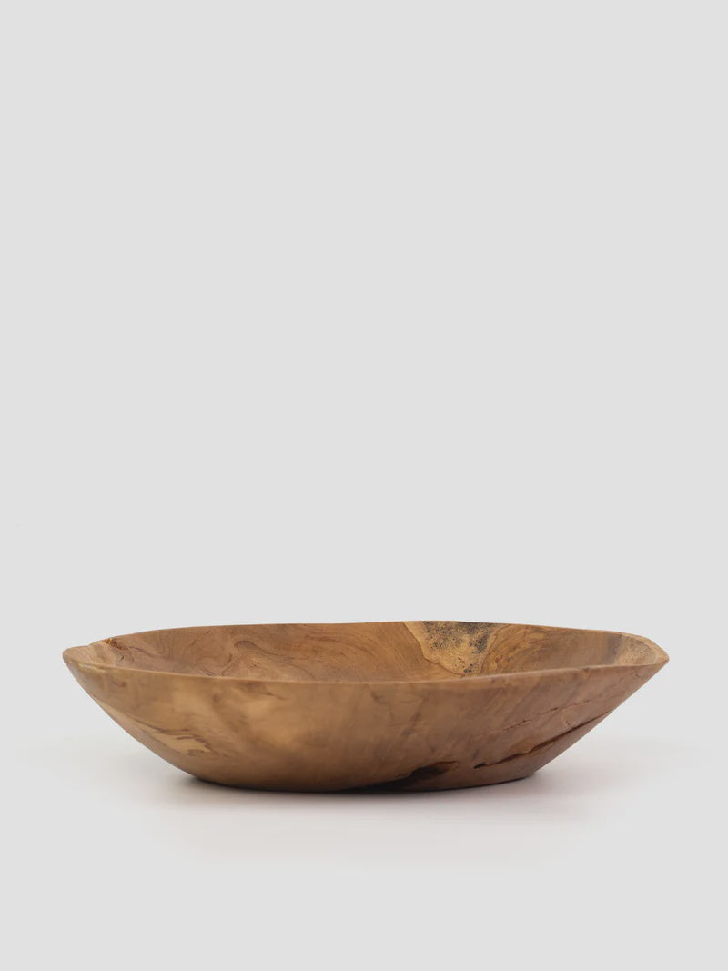 Organic Teak Serving Bowl Circular