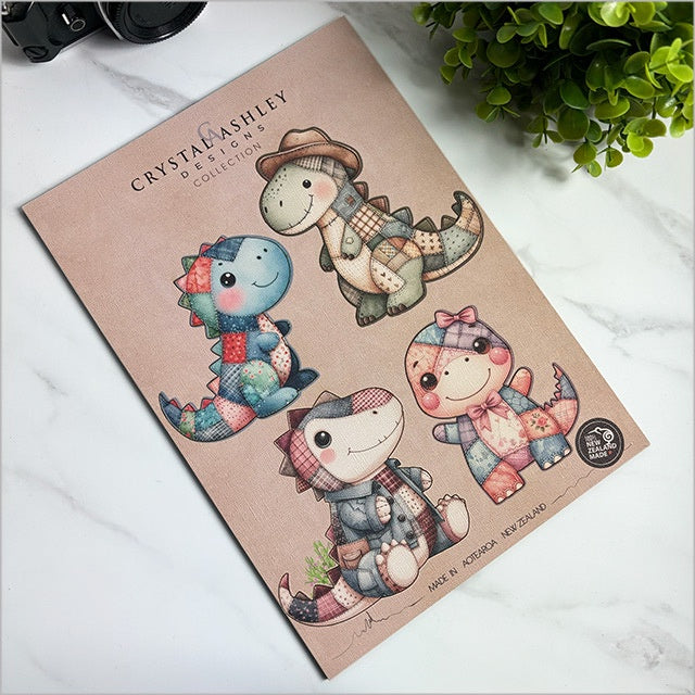 Crystal Ashley - Pop Out Patchwork Dinosaurs Wall Art