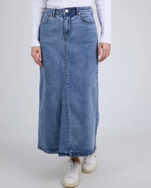 Foxwood - Parsons Comfort Skirt - Denim