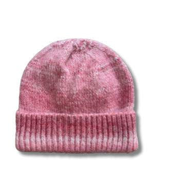 Cinnamon Knit Two Tone Beanie - Pink