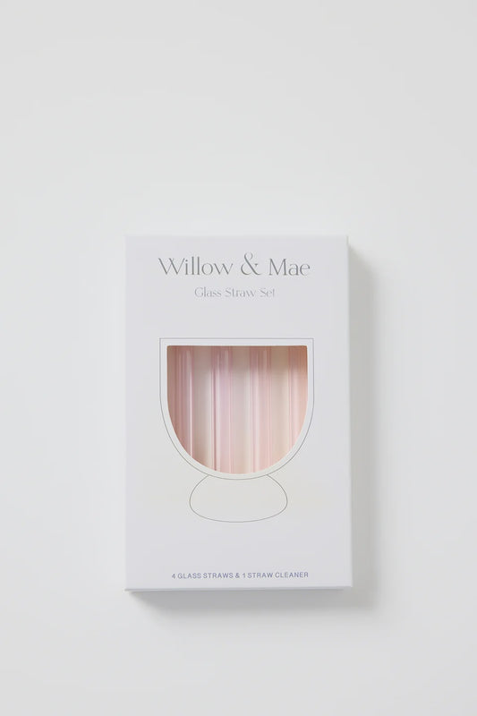 Willow & Mae | Glass Straw Set | Cocktail