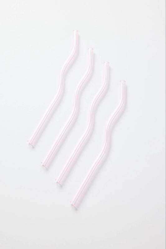 Willow & Mae | Glass Straw Set | Curvy