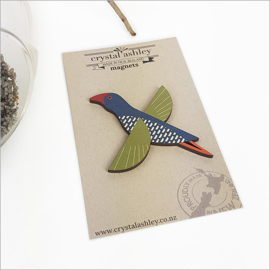 Crystal Ashley - Kiwiana Folk Bird Magnets