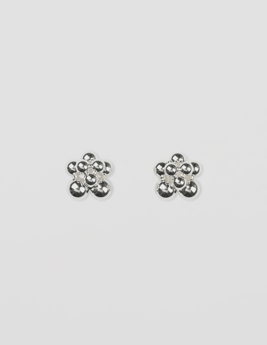 Stella + Gemma - Earrings - Silver Ball Cluster