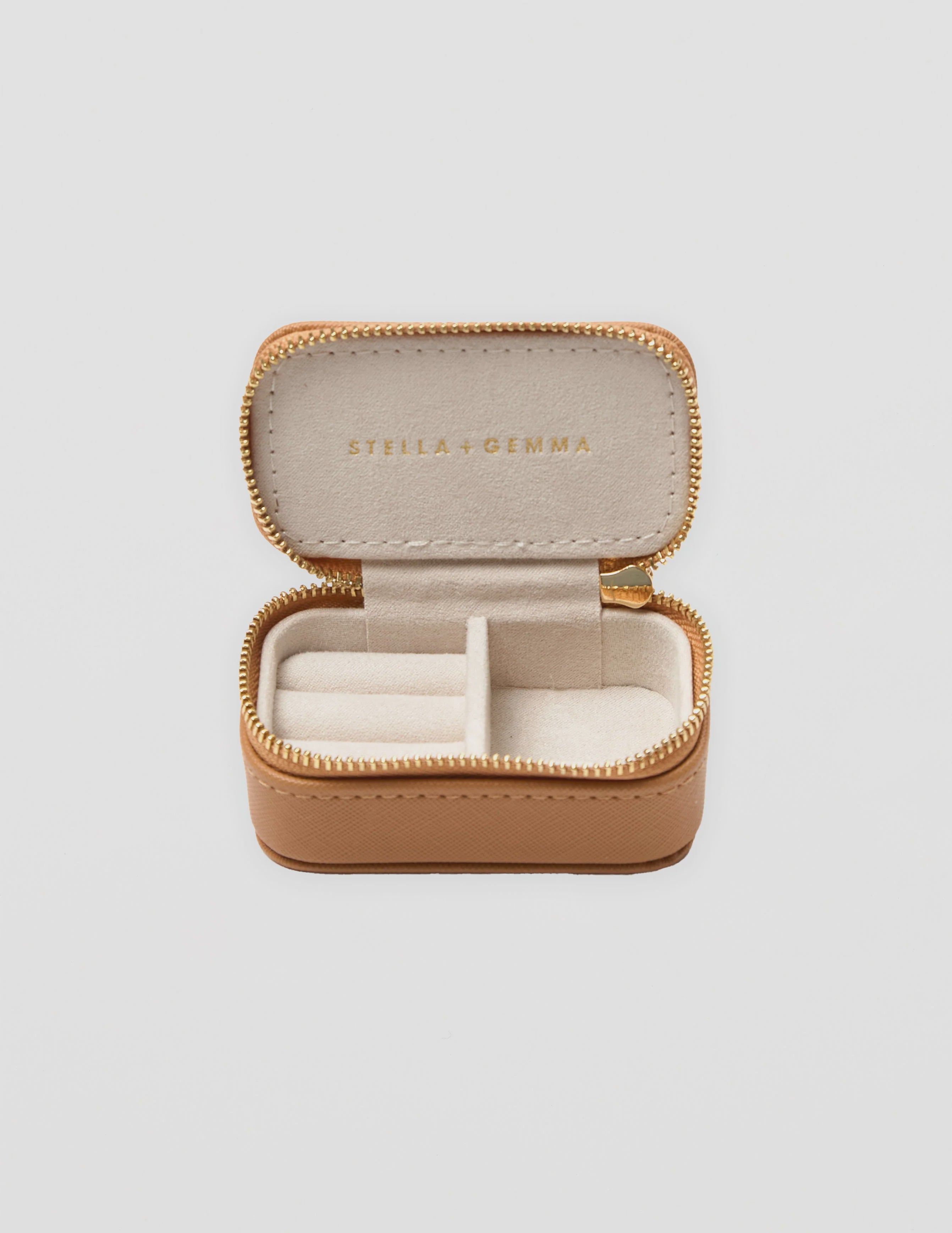 Stella + Gemma - Caramel Travel Jewellery Box