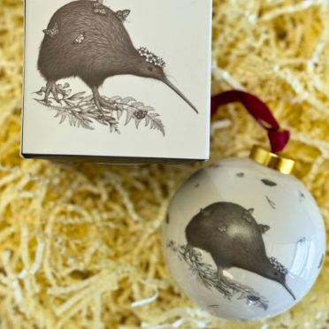 Katy Hayward | Christmas Ornament | Walking with Aroha - Brown Kiwi