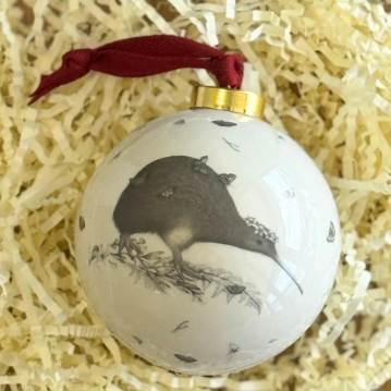 Katy Hayward | Christmas Ornament | Walking with Aroha - Brown Kiwi