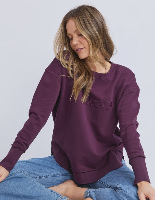 Foxwood | Signature Long Sleeve Tee | Plum