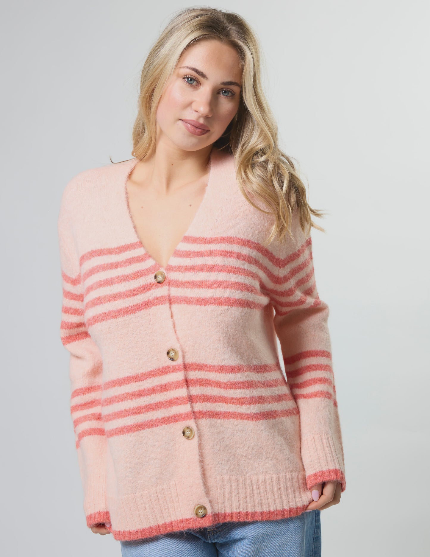 Stella + Gemma | Stripe Cardigan | Canyon Rose