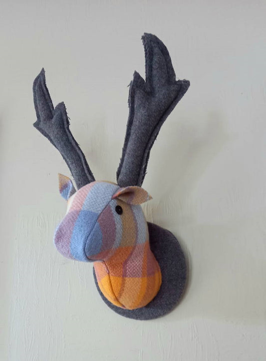 Fully Woolly | Vintage Wool Stag Wall Hanging | Summer