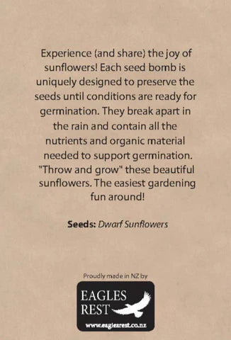 Eagles Rest | NZ Seed Bombs | Sunflowers (Dwarf)