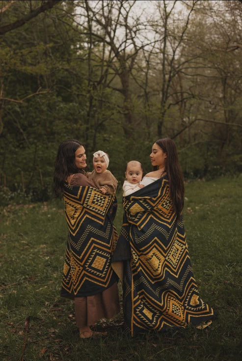 Hawaiiki Pepi | Tītama Woven Blanket | You Belong Here