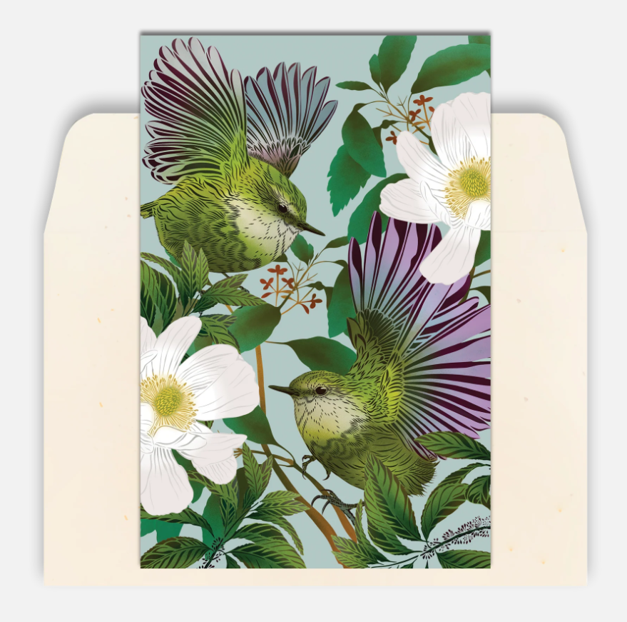 Tītipounamu & Karamu Greeting Card