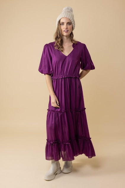 Charlo Tracey Maxi Dress Plum Purple
