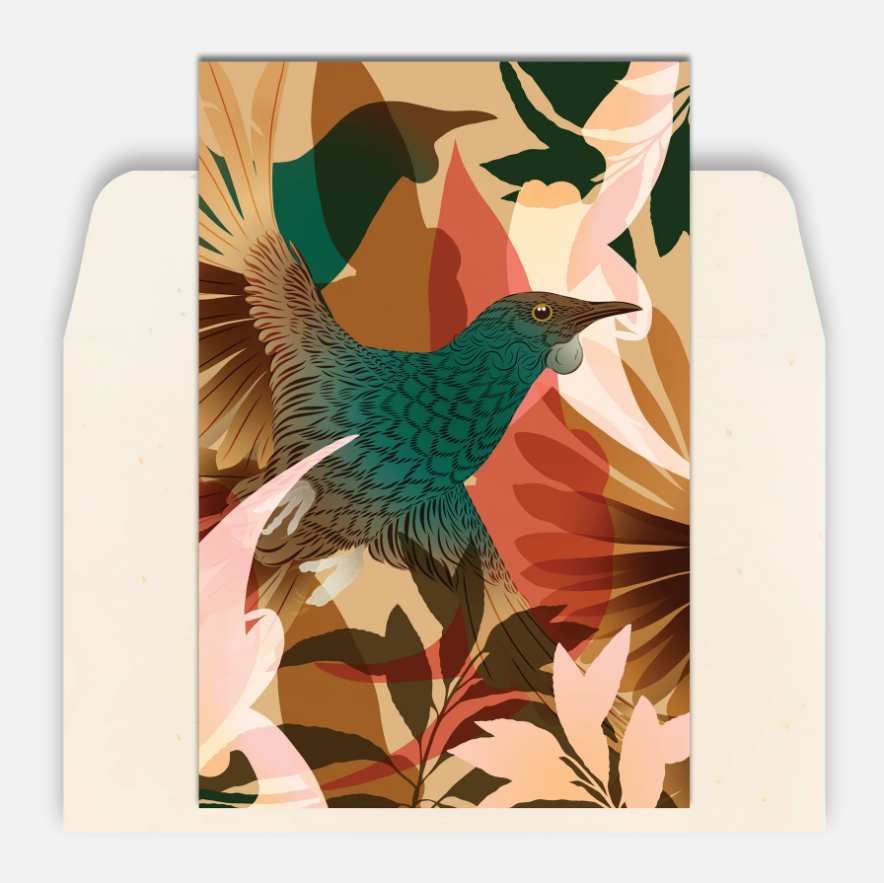 Tūī Whenua Greeting Card