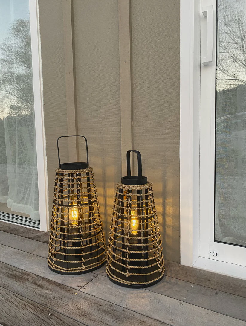 Parnell + Co - Lucy Lanterns Set of 2 with LED Bulbs
