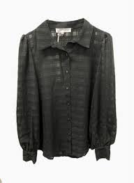 White Closet Sheer Shirt Black 8