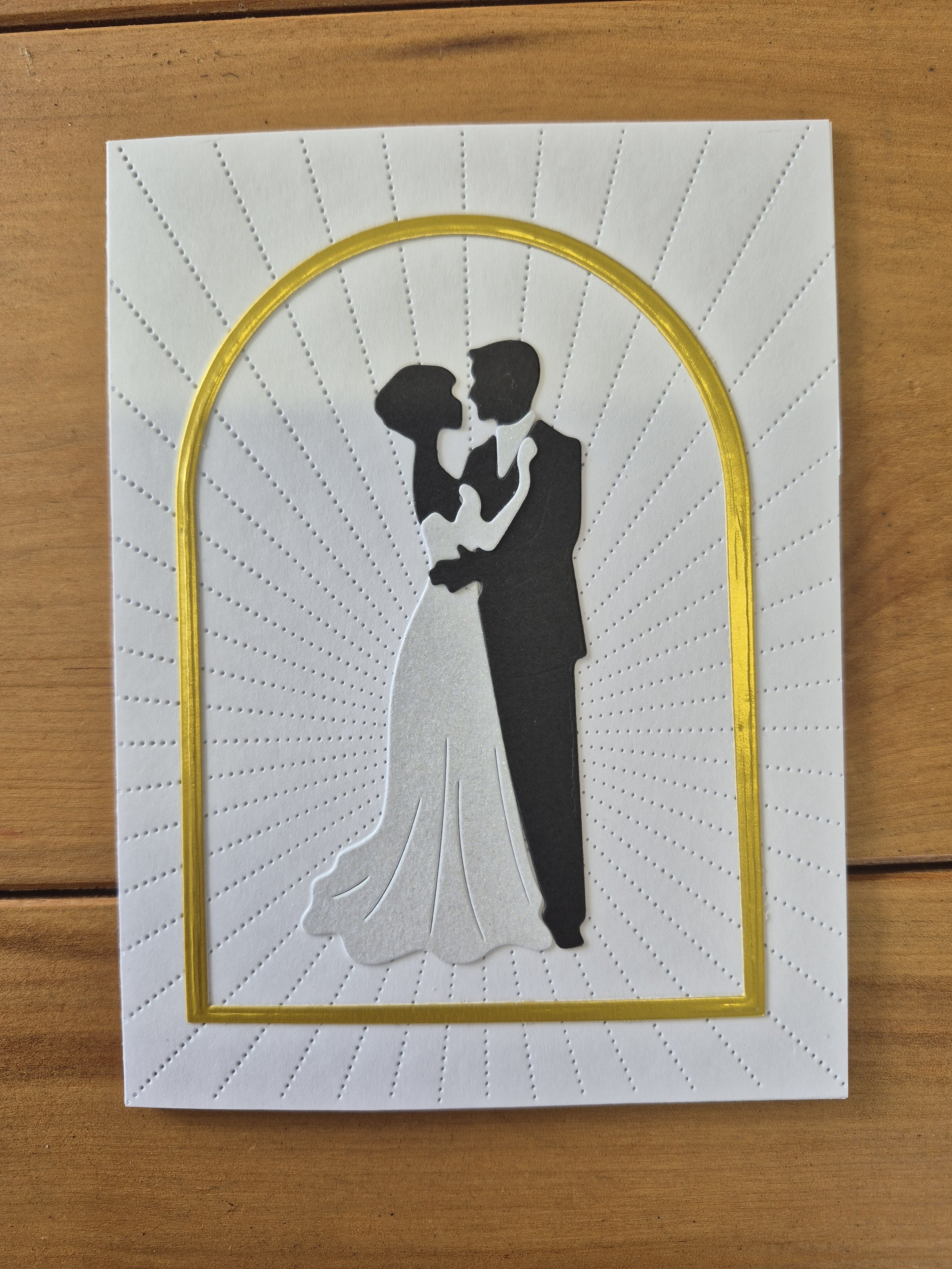 CBF - Wedding - bride & groom golden arch