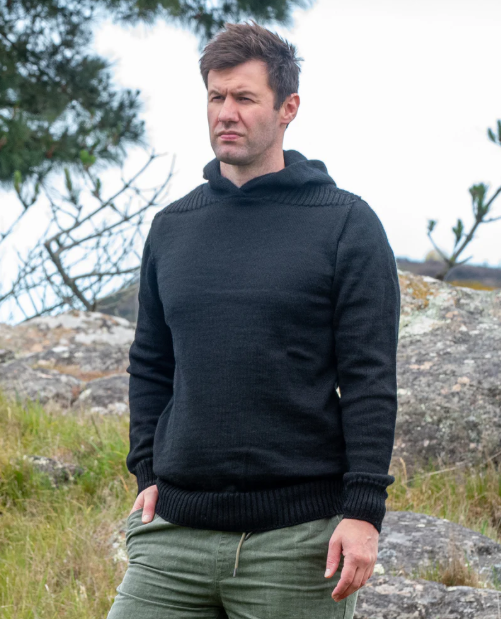 Acrux Wool Hoodie Black