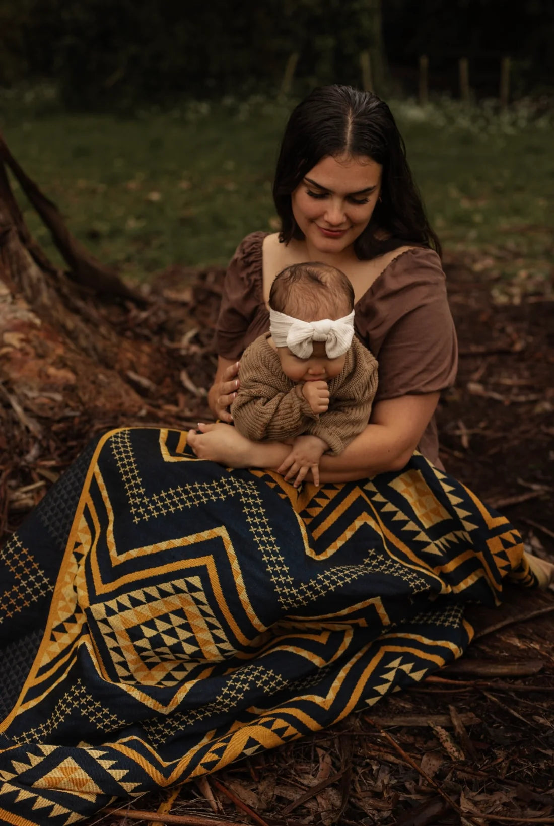 Hawaiiki Pepi | Tītama Woven Blanket | You Belong Here